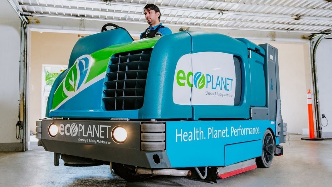 parkade cleaning machine Vancouver Lower Mainland eco planet