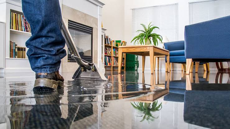 Disinfecting treatment applied during water damage restoration in Burnaby