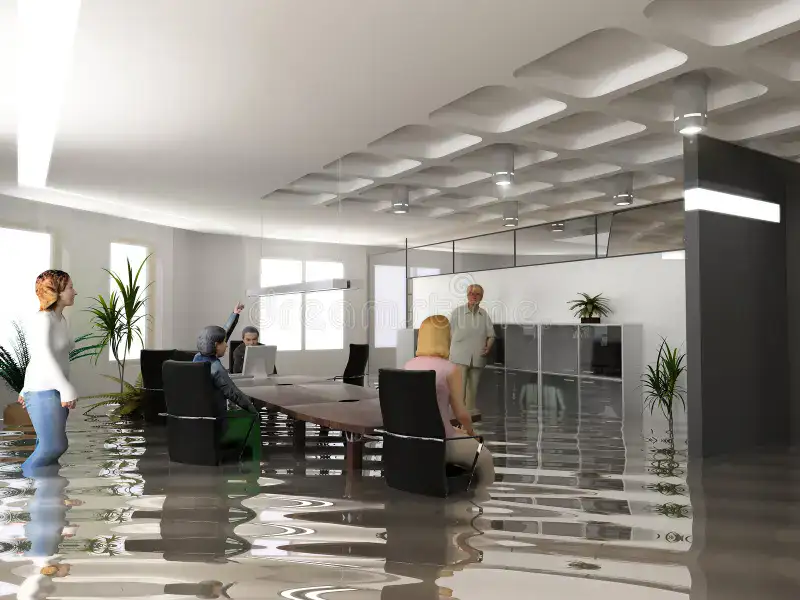 Mold growth after water damage requiring flood damage restoration