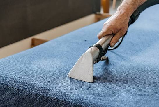 upholstery cleaning finished lounge seating area in strata building